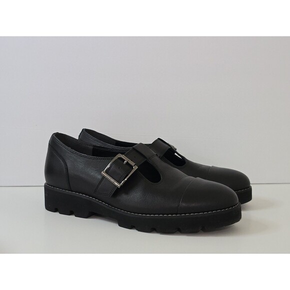 Vionic Shoes - Vionic Black Leather Buckle Mary Jane Flats